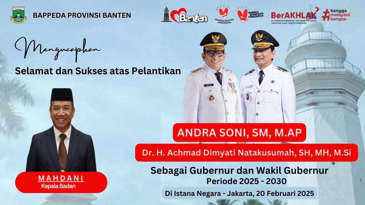 Gubernur dan Wakil Gubernur Provinsi Banten Periode 2025 - 2030